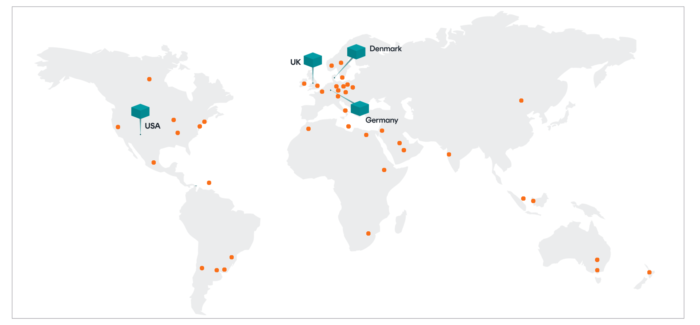 Cryptomathic Customer and office map