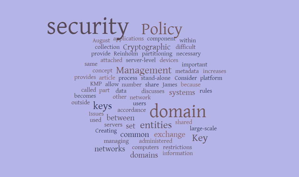 Key Management Considerations For Creating a Domain Security Policy